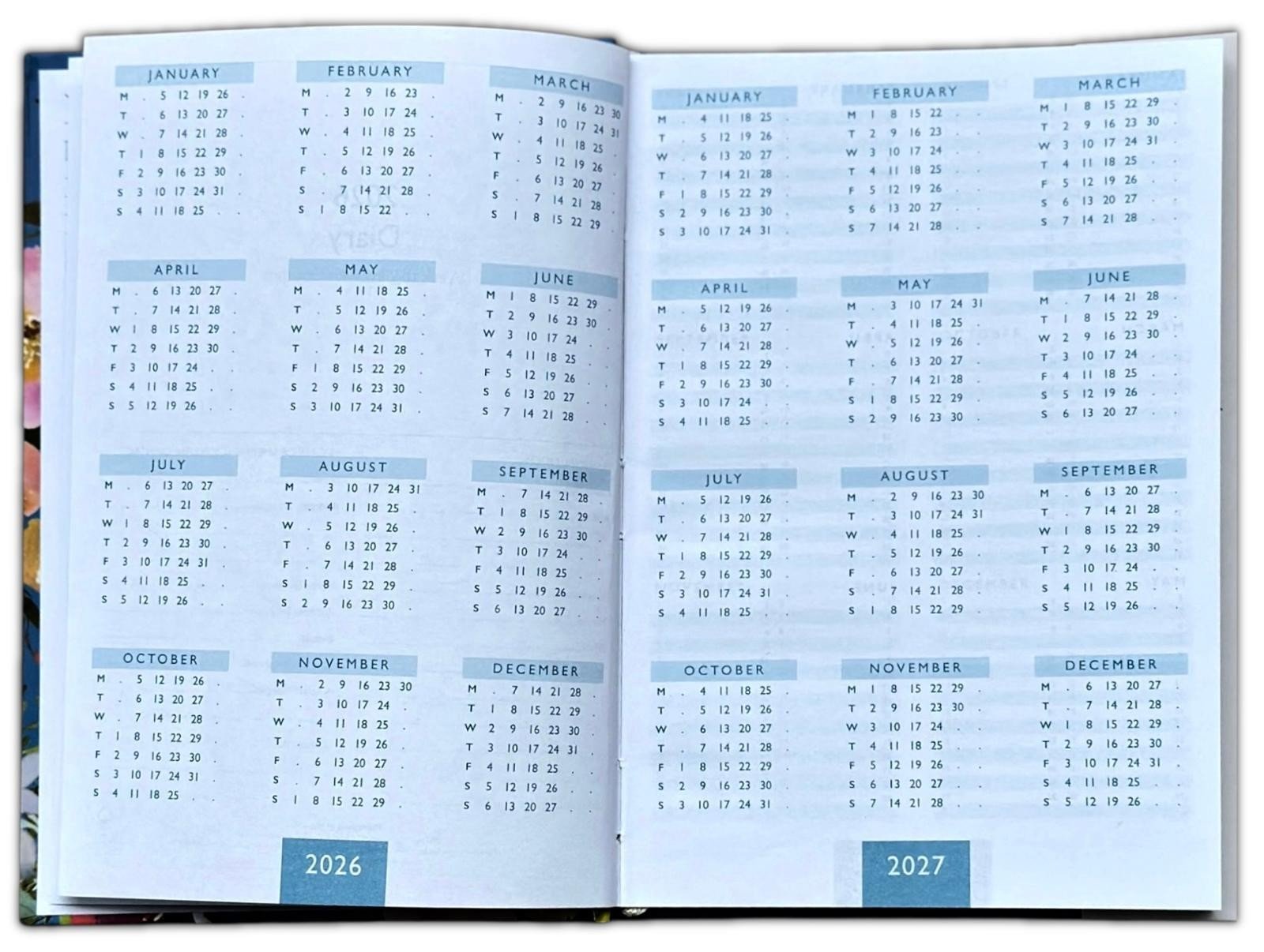 2026 Luxury A5 Week to view Diary Magnetic Index Schedule Organiser Year planner