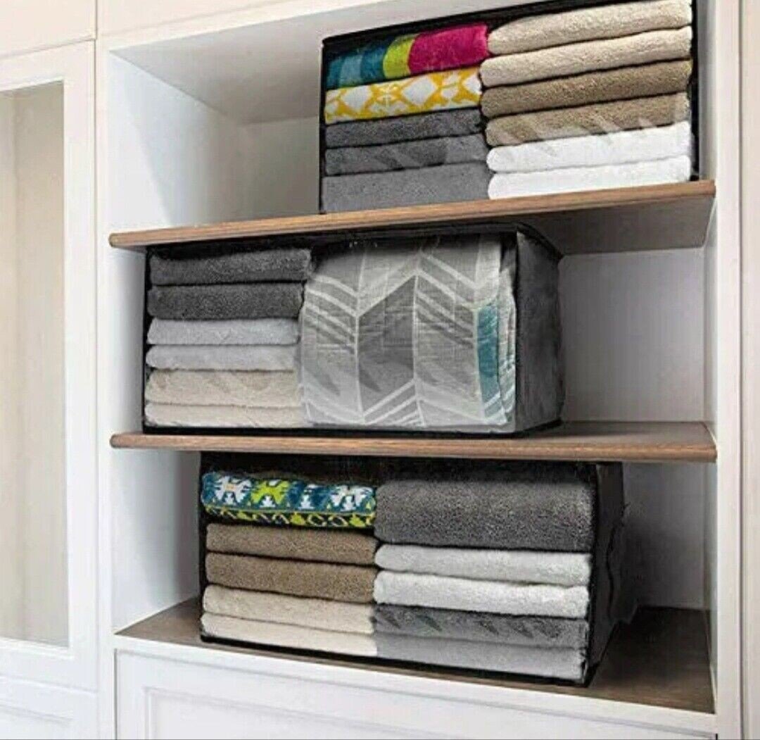 2x Large Nonwoven Storage Bag Shoes Clothes Zipped Organizer Fabric Storage Bags