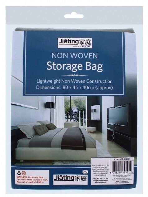 2x Large Nonwoven Storage Bag Shoes Clothes Zipped Organizer Fabric Storage Bags