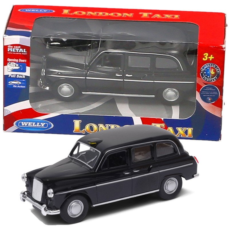 Welly The London Bus Black Cab Taxi with Opening Doors and Pull Back & Go Action