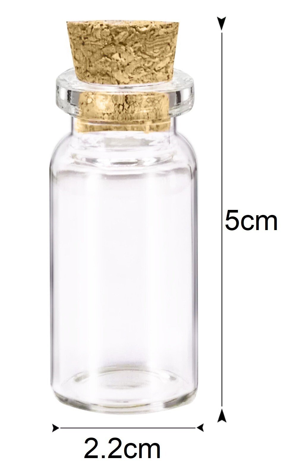 5 x Mini Glass Bottles Jars Cork Stopper Vial Wedding Party Favour Decoration