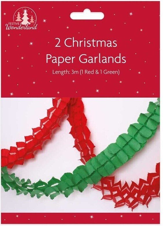 Christmas Decorations Hanging Retro Honeycomb Crepe Paper Bauble Bunting Garland