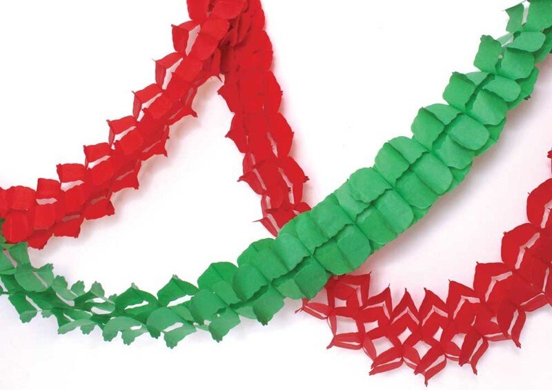 Christmas Decorations Hanging Retro Honeycomb Crepe Paper Bauble Bunting Garland