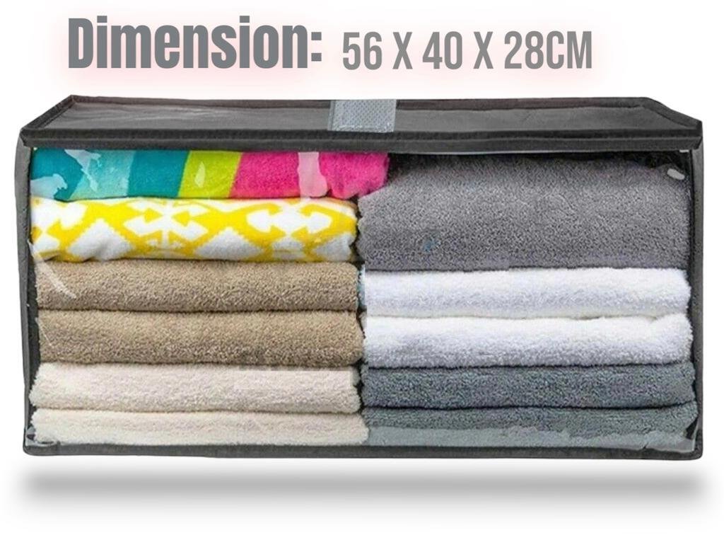 Large Non-Woven Storage Bag Shoes Clothes Zipped Organizer Fabric Storage Bags