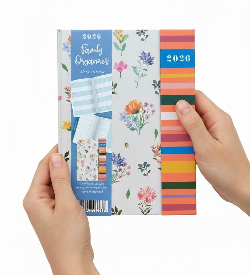2026 A5/A6 Week To View Diary Organiser Magnetic Closure Cover Planner Botanical