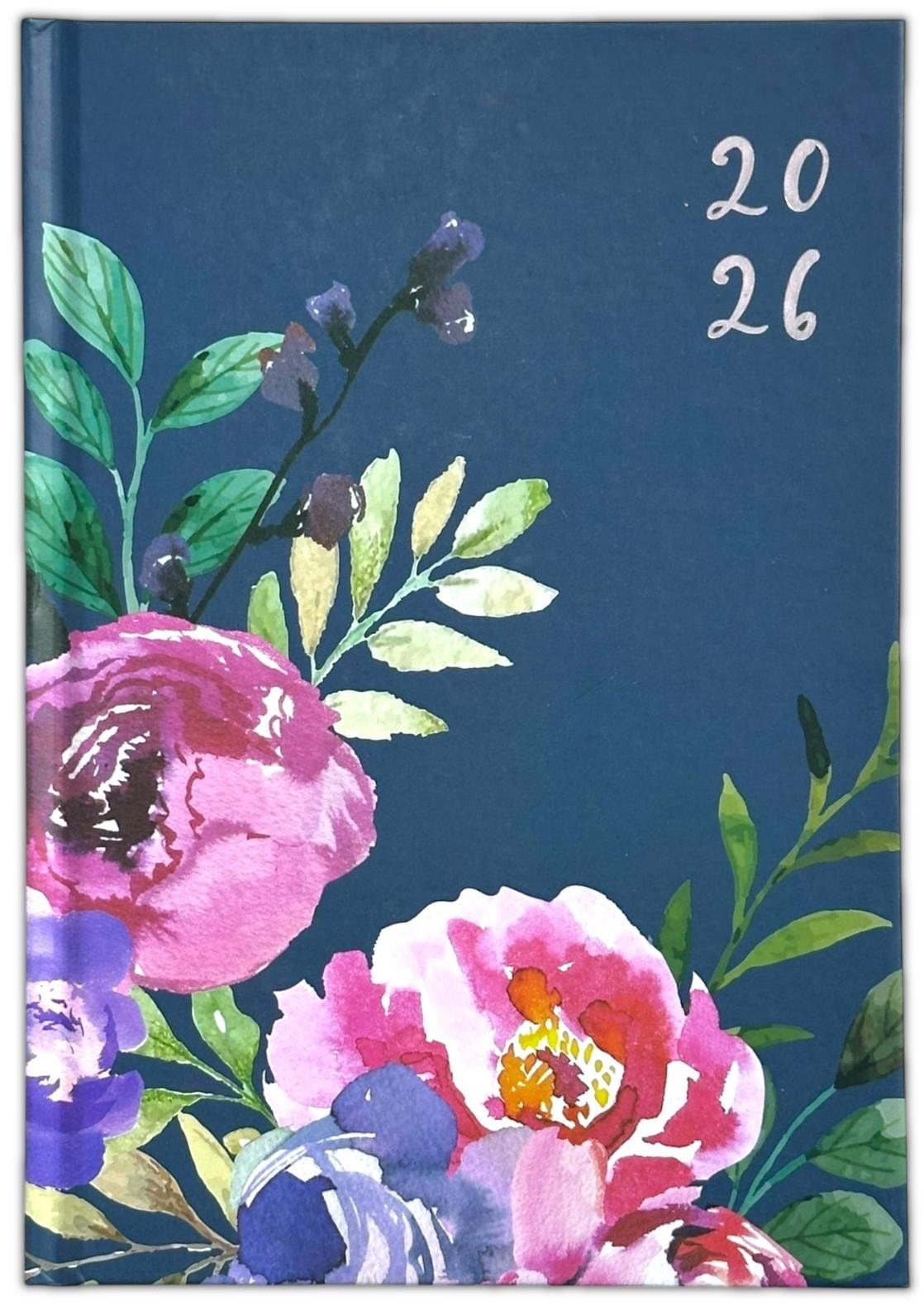 2026 A5 Week to View Vintage Floral Hardback Cover Diary Year Case Bound Planner