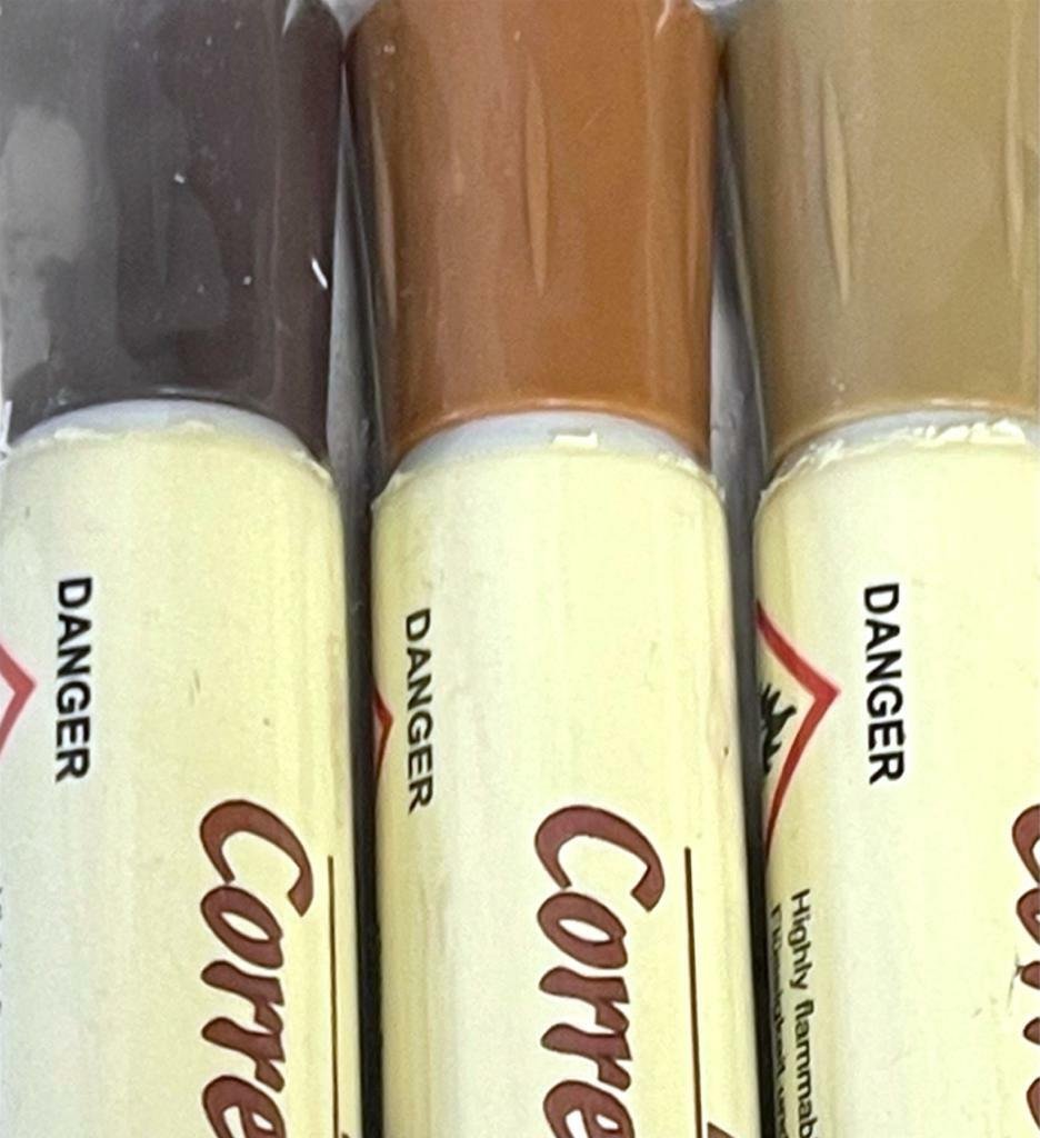 Scratch Repair Touch Up Pen for Furniture Wood Floor  Dark Light Brown 3-Pack