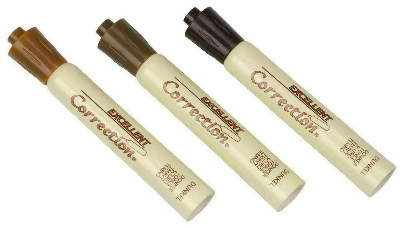 Scratch Repair Touch Up Pen for Furniture Wood Floor  Dark Light Brown 3-Pack
