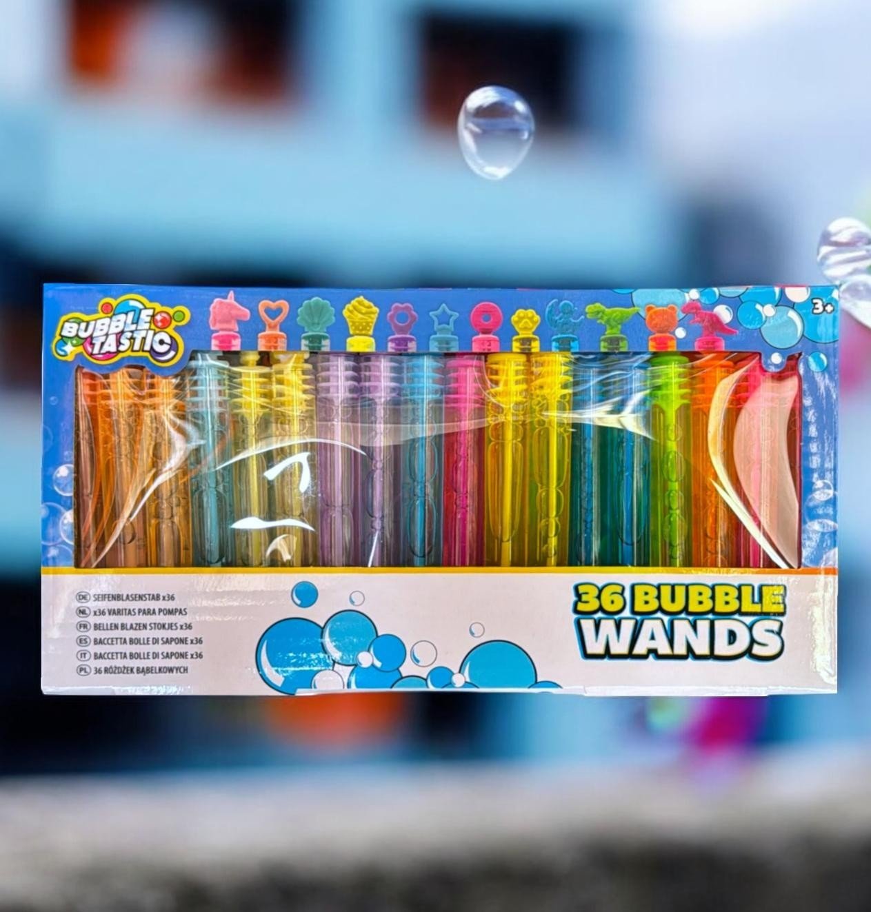 36 Childrens Bubbles Wands & Tubes 10cm Kids Party Loot Bag Toys Fillers Favours