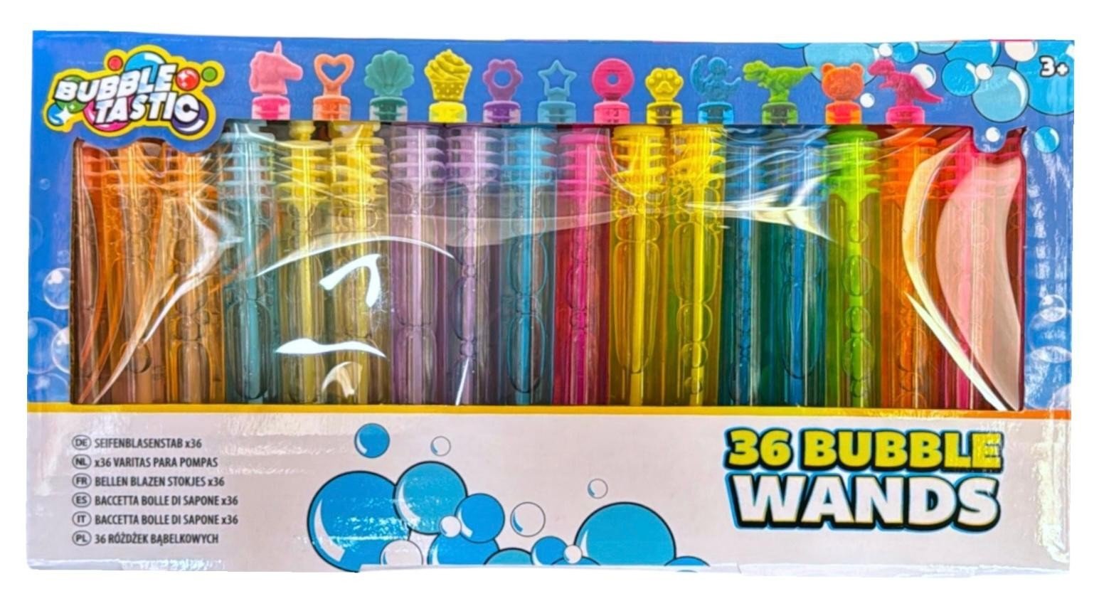 36 Childrens Bubbles Wands & Tubes 10cm Kids Party Loot Bag Toys Fillers Favours