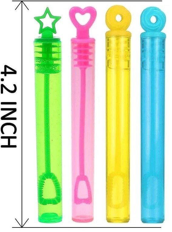 36 Childrens Bubbles Wands & Tubes 10cm Kids Party Loot Bag Toys Fillers Favours