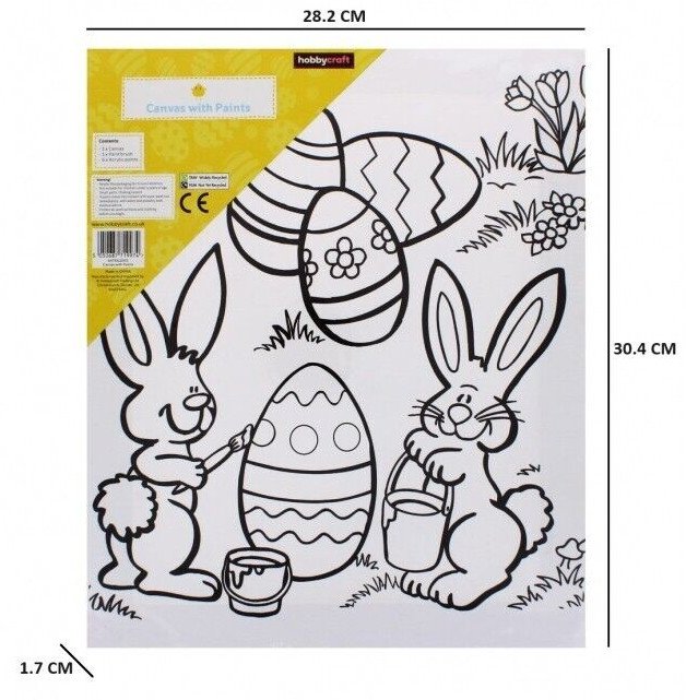Easter Canvas Board With Paint Art Craft Kids Activity Creative Fun Boys Girls