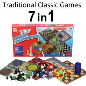 7 in 1 TRADITIONAL CLASSIC MODERN BOARD GAMES Family Christmas Kids Fun Gift