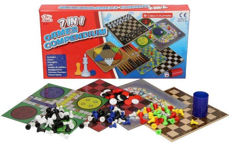 7 in 1 TRADITIONAL CLASSIC MODERN BOARD GAMES Family Christmas Kids Fun Gift