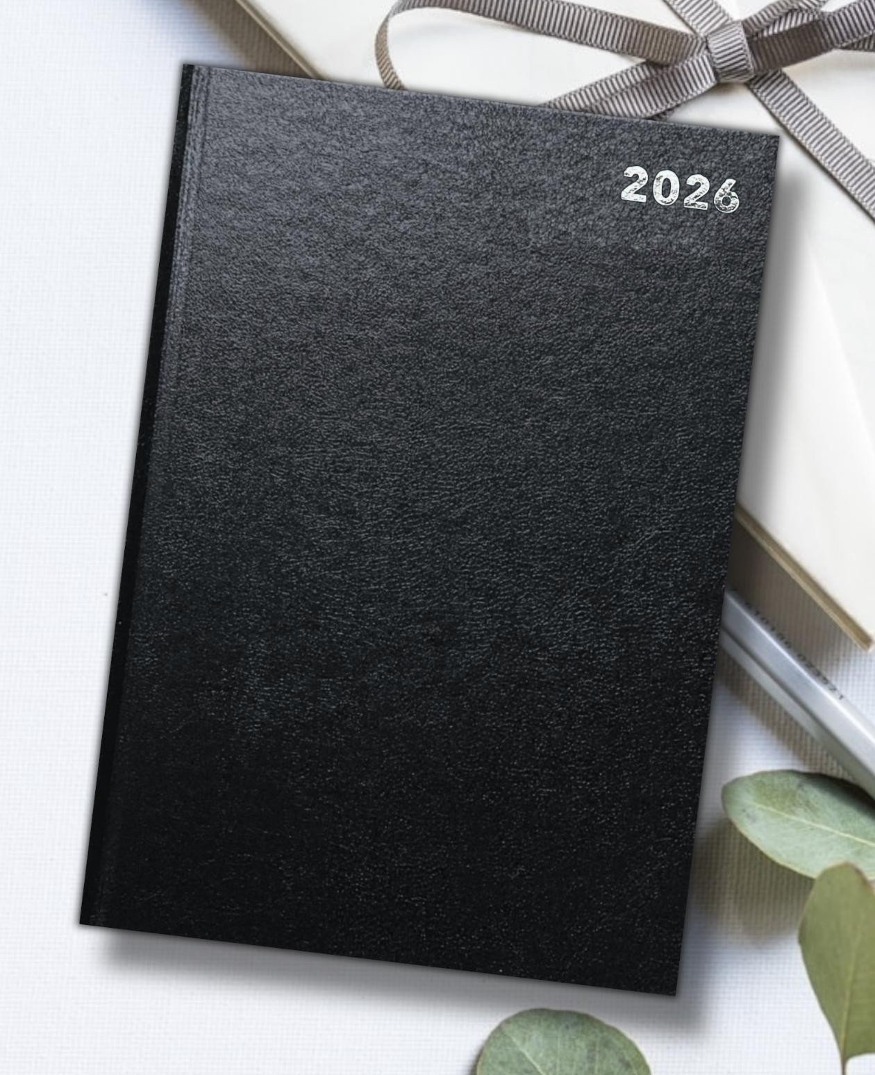 2026 A4 Hardcover 2 Pages Per Day Diary Classic Planner Appointment Office Desk