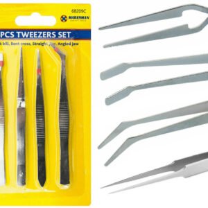 4 Pcs Professional Stainless Steel Tweezers Set Eyebrow Hair Pluckers UK