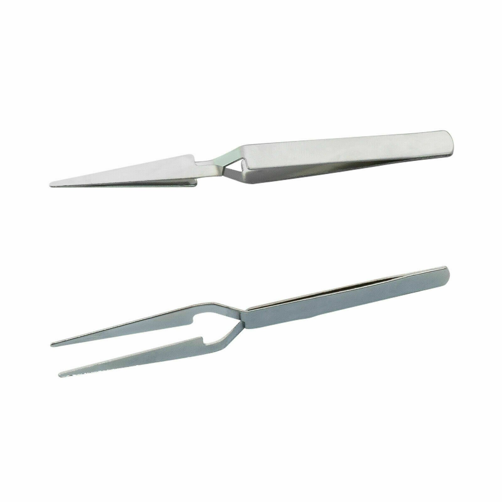 4 Pcs Professional Stainless Steel Tweezers Set Eyebrow Hair Pluckers UK