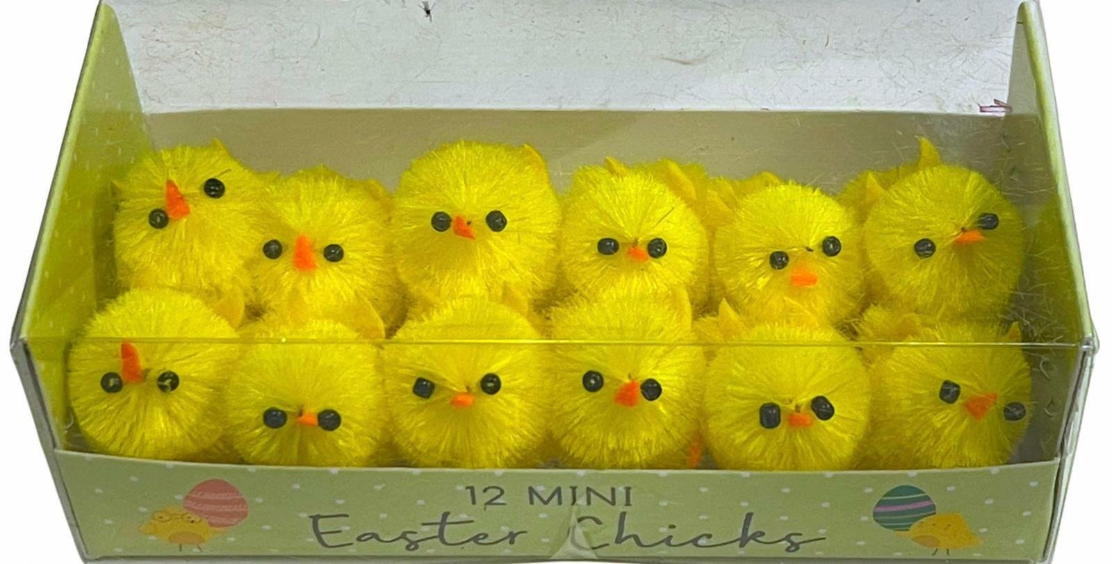 🎁 3 Pack Mini Yellow Chicks Bonnet Hat Craft Kids Easter Egg Hamper Decorations