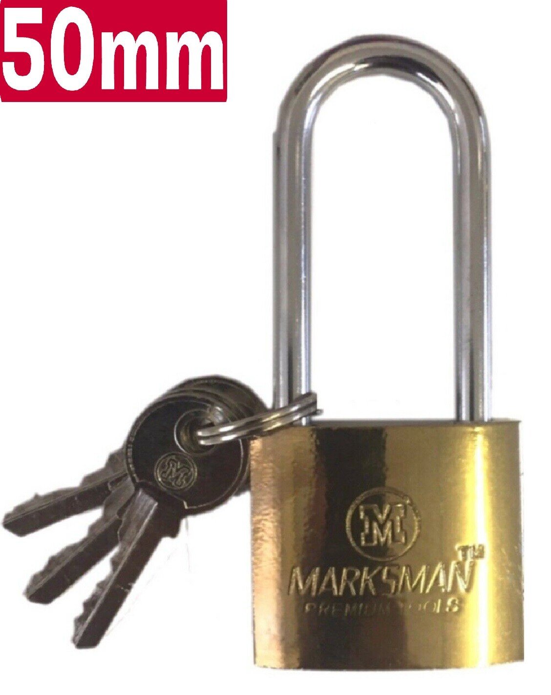 50mm Long Shackle Security Reinforced Padlock gate shed Gym Lock Locker