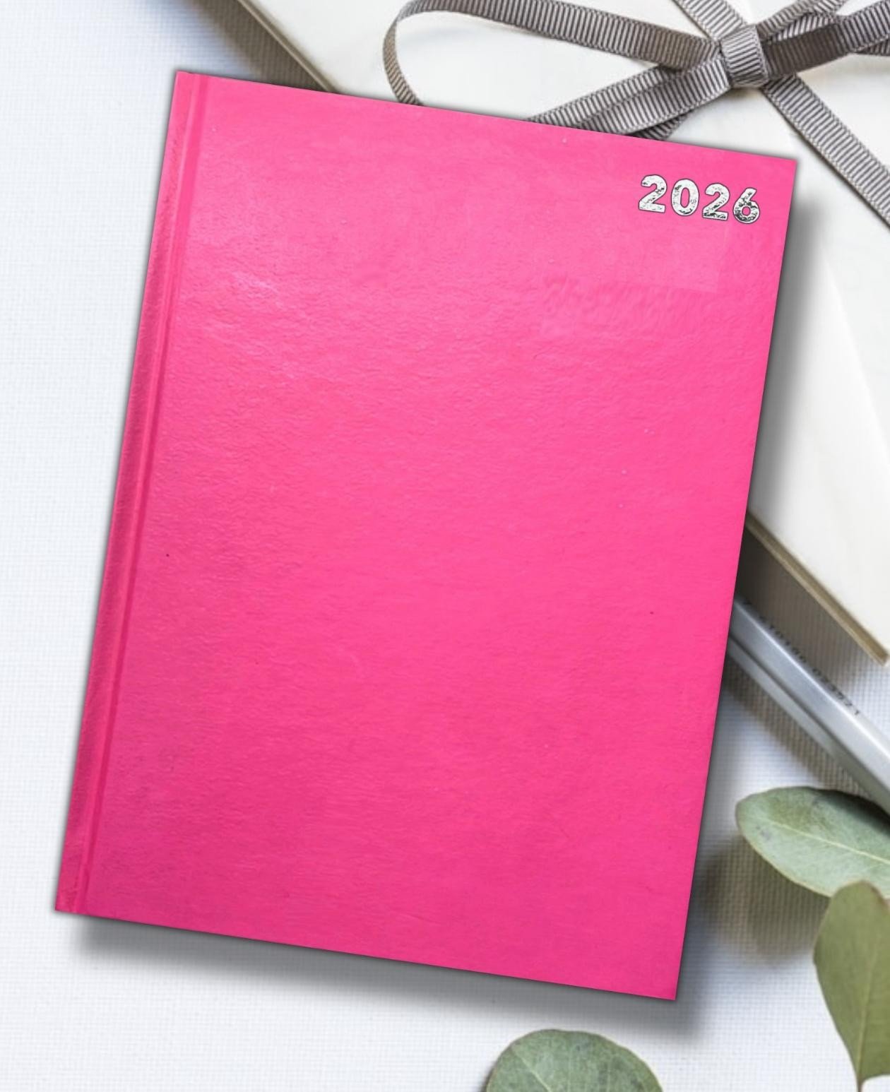 2026 A4 Hardcover 2 Pages Per Day Diary Classic Planner Appointment Office Desk