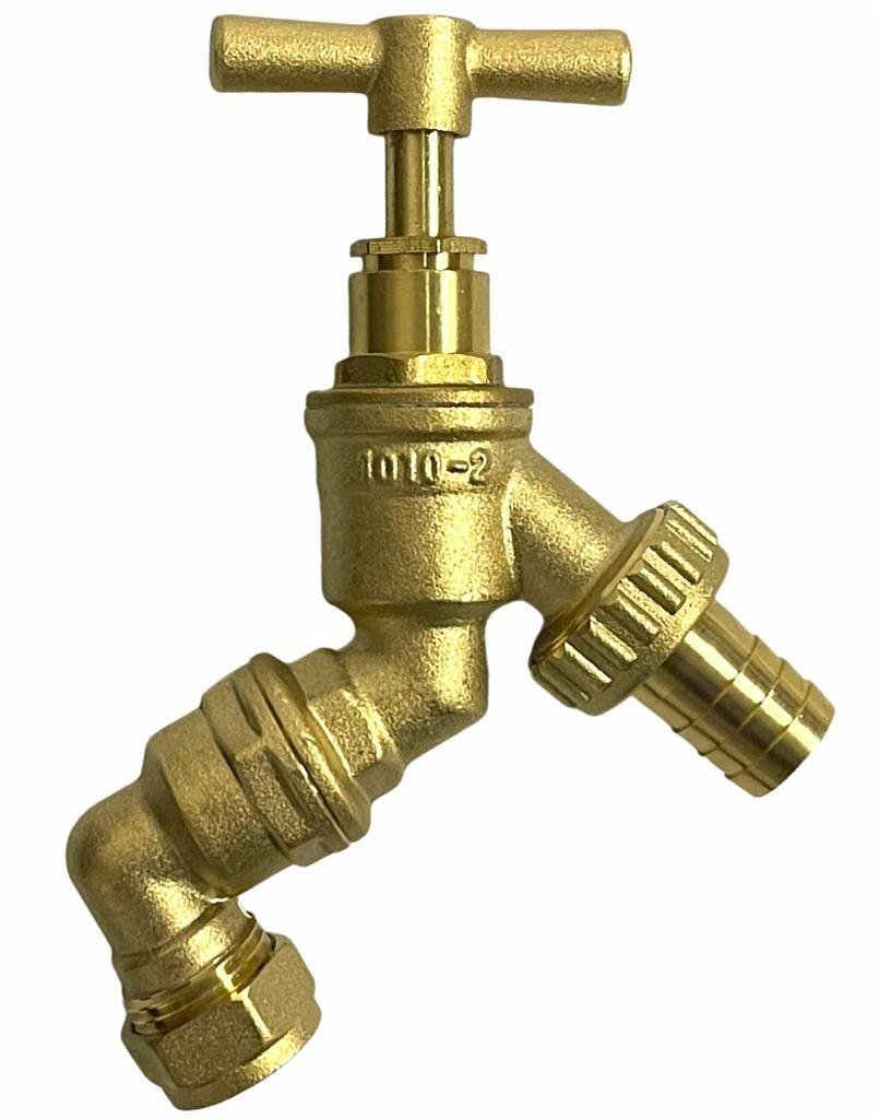 1/2" Brass Tap Hose Union BIB outside Wall Elbow Water Butt Garden Outlet Hose