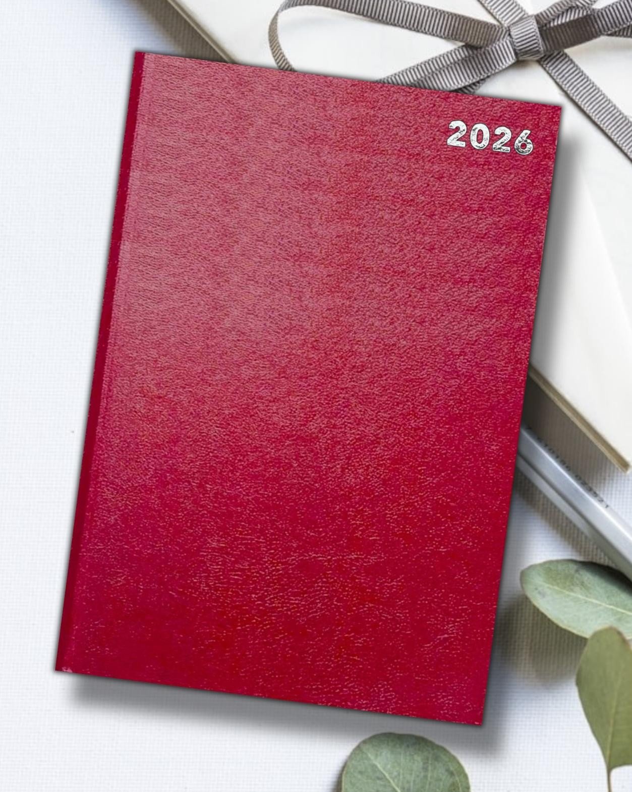 2026 A4 Hardcover 2 Pages Per Day Diary Classic Planner Appointment Office Desk