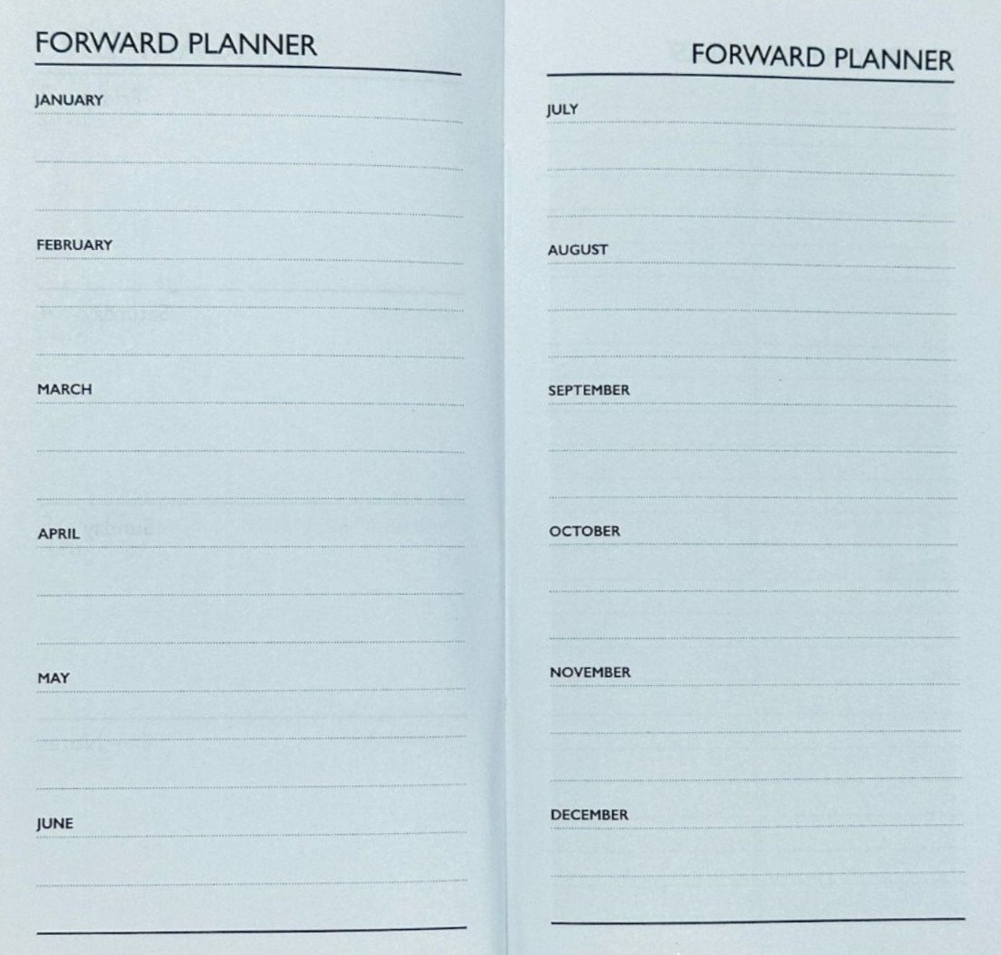 2026 Week To View Diary Soft Leather Feel Slim Size Journal Home Office Planner