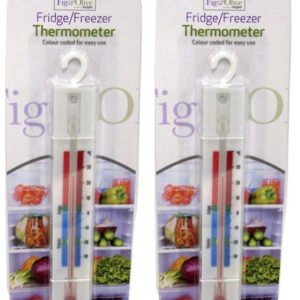 2 Pack Fridge Freezer Thermometer Temperature Checker Hanging Hook Kitchen
