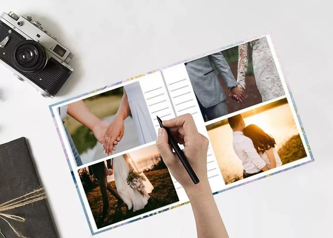 Photo Album Slip In Case Memo Photograph For 200 x 4" x 6'' Family Wedding Photo