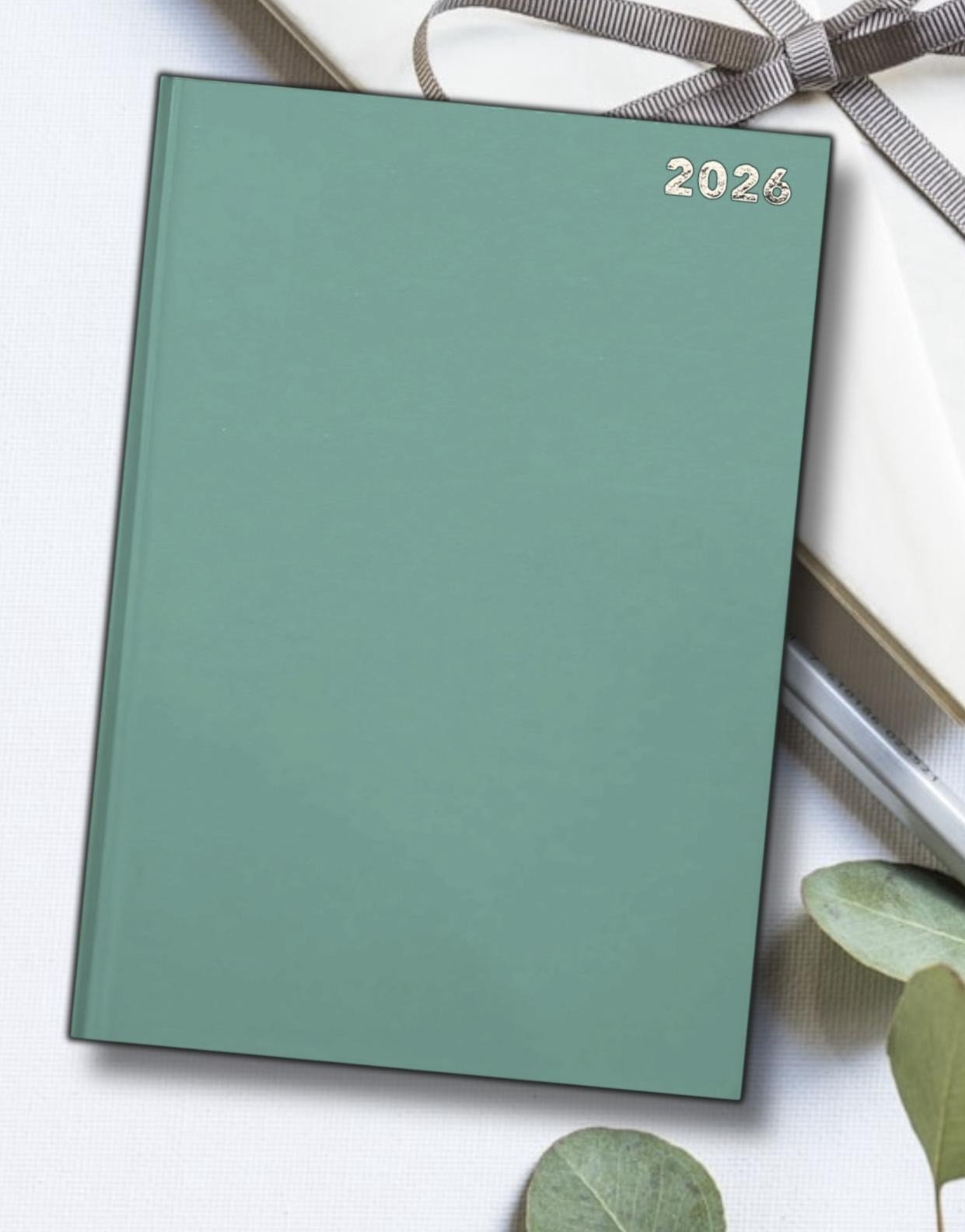2026 A4 Hardcover 2 Pages Per Day Diary Classic Planner Appointment Office Desk