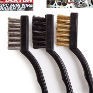 3x MINI STAINLESS STEEL BRASS WIRE BRISTLE BRUSH RUST REMOVAL CLEANING TOOL SM