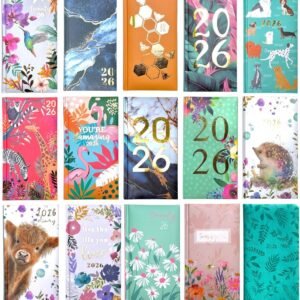 2026 Slim Diary Week to View Safari Animal Butterfly Fashion Full Year Planner