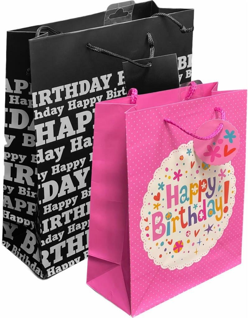 🎁 Luxury Gift Bags Birthday Mothers Dad Mum Party Girls Adult Female Present 🎁