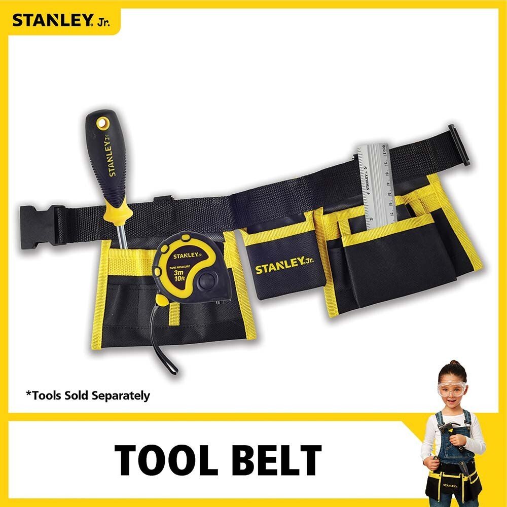 Heavy Duty Tool Belt Junior Kids Tools Multi Pockets Ideal for Kids to Store Toy