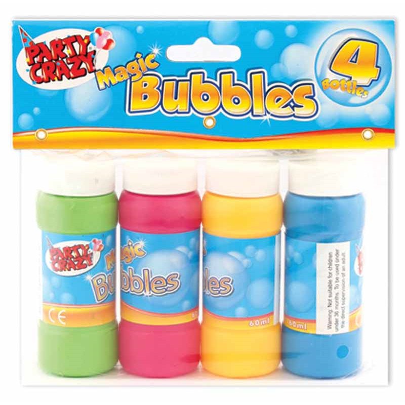 8x Bubble Magic Kids Bubbles Party Bag Filler 60ml Leak Proof Tubs Wholesale Box