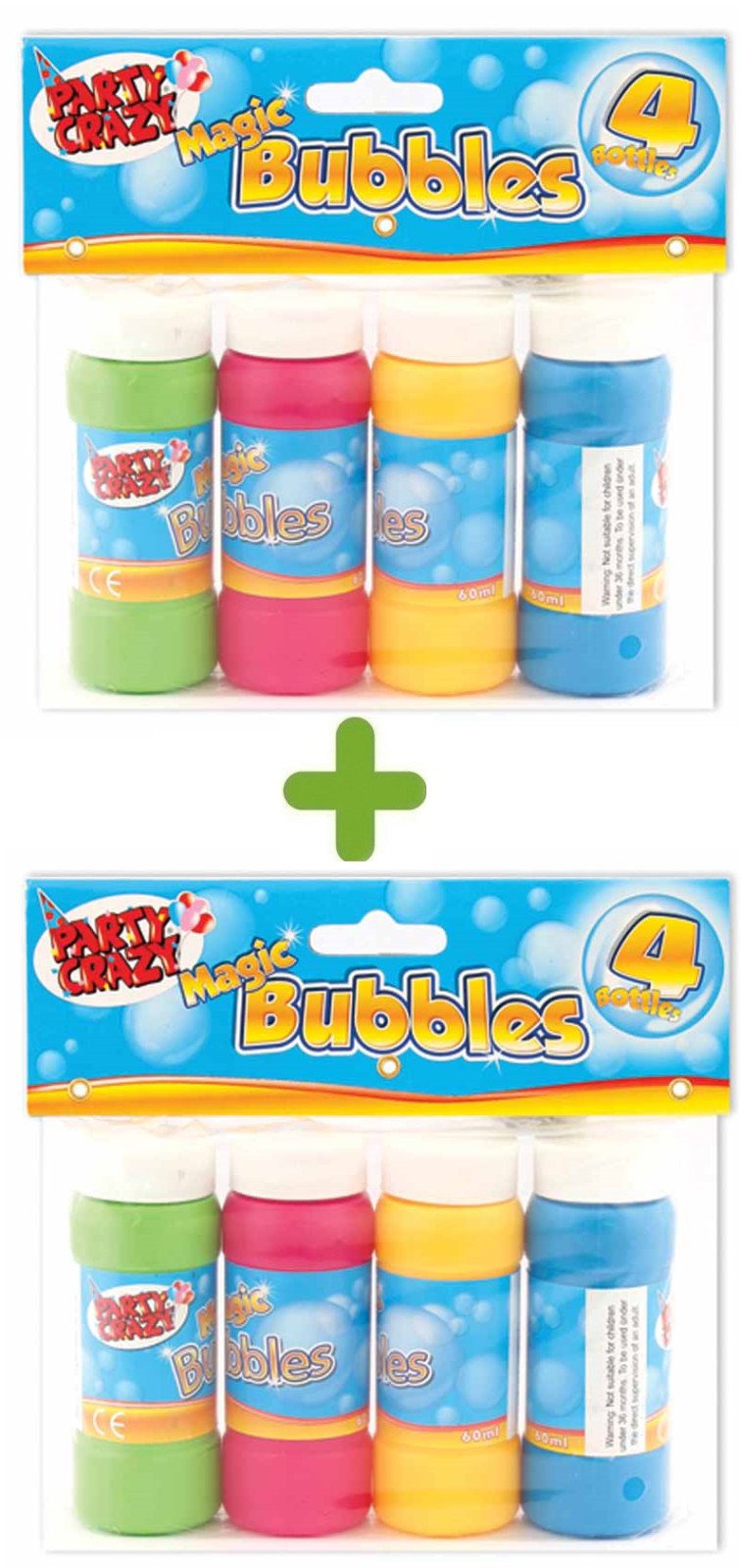 8x Bubble Magic Kids Bubbles Party Bag Filler 60ml Leak Proof Tubs Wholesale Box