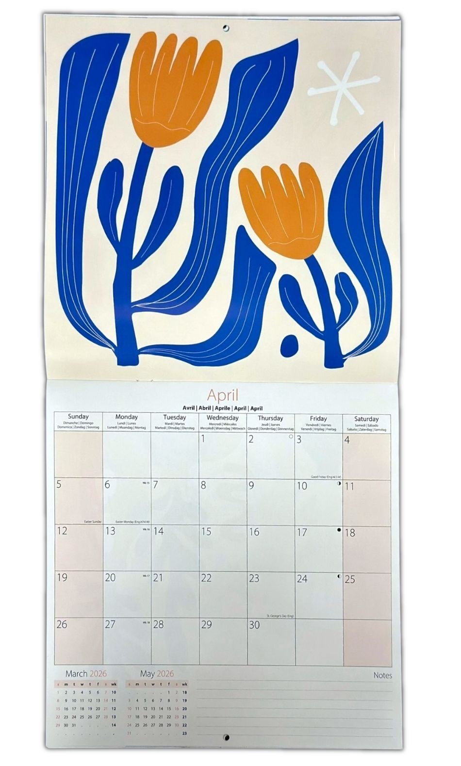 2026 Large month to view wall Hanging calendar Office Home planner organiser UK