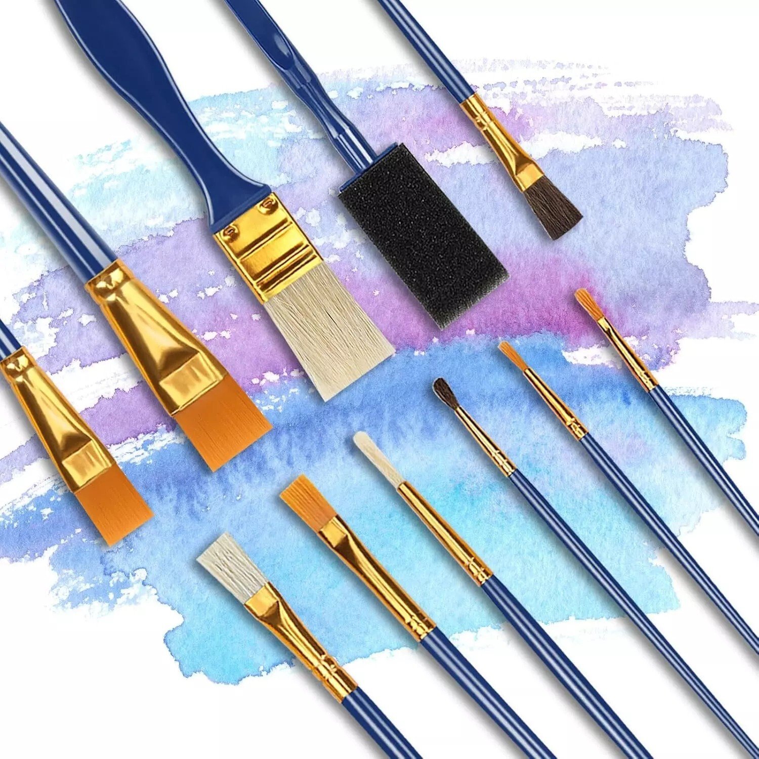 25 PCS Paint Brush Set, Professional Enhanced Synthetic Artist Paint Brushes