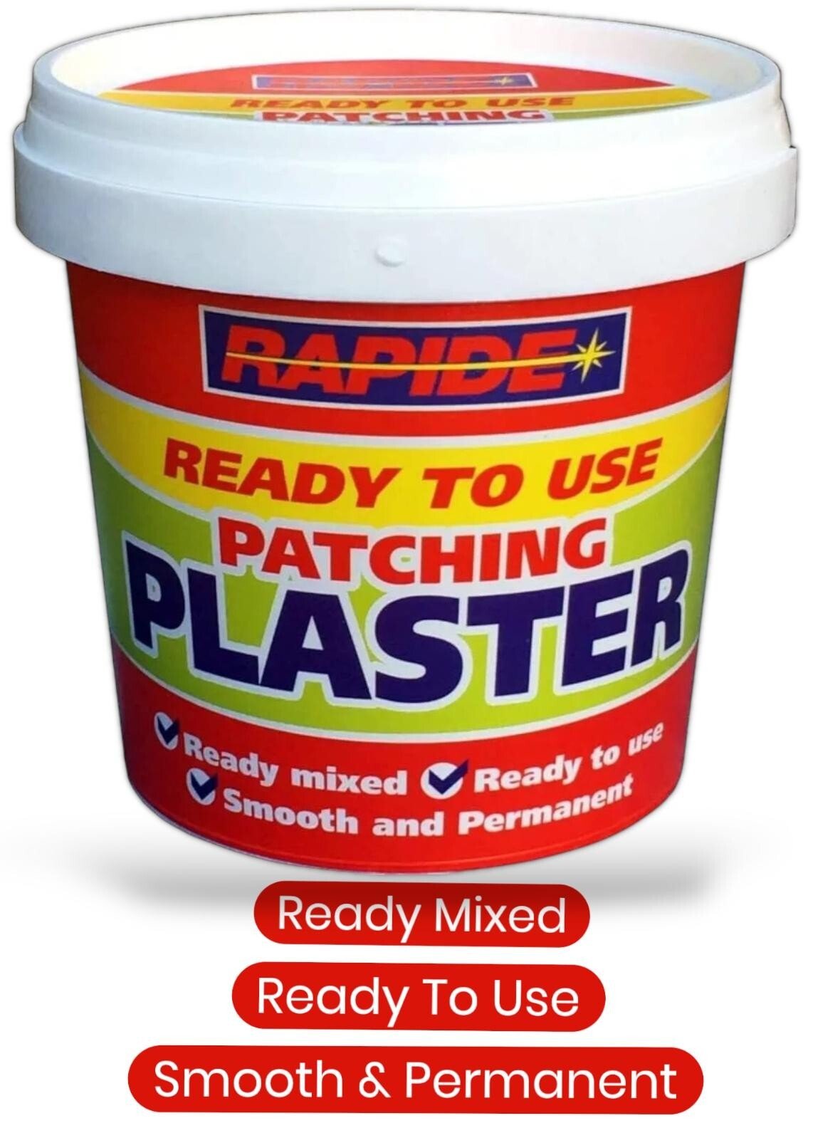 2 PATCHING PLASTER READY MIXED QUICK SMOOTH REPAIRS HOLES CRACKS FILLER TUB 500G