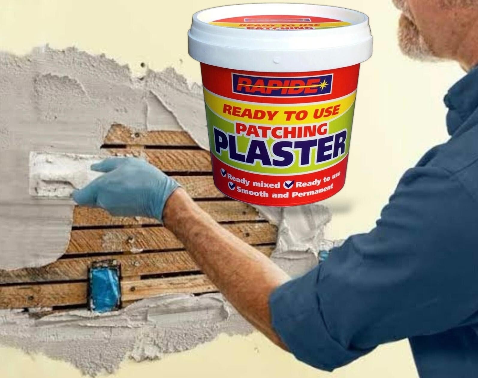 2 PATCHING PLASTER READY MIXED QUICK SMOOTH REPAIRS HOLES CRACKS FILLER TUB 500G