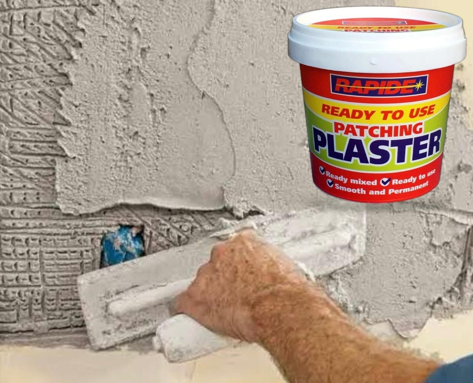 2 PATCHING PLASTER READY MIXED QUICK SMOOTH REPAIRS HOLES CRACKS FILLER TUB 500G