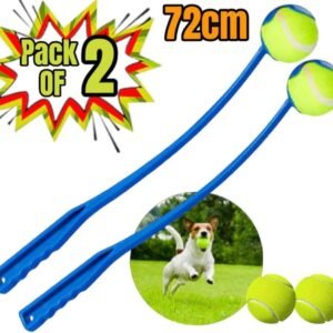 2 PCS BALL THROWER LAUNCHER DOG CHUCKER TENNIS PET TOY GAME WALKING FETCH PLAY