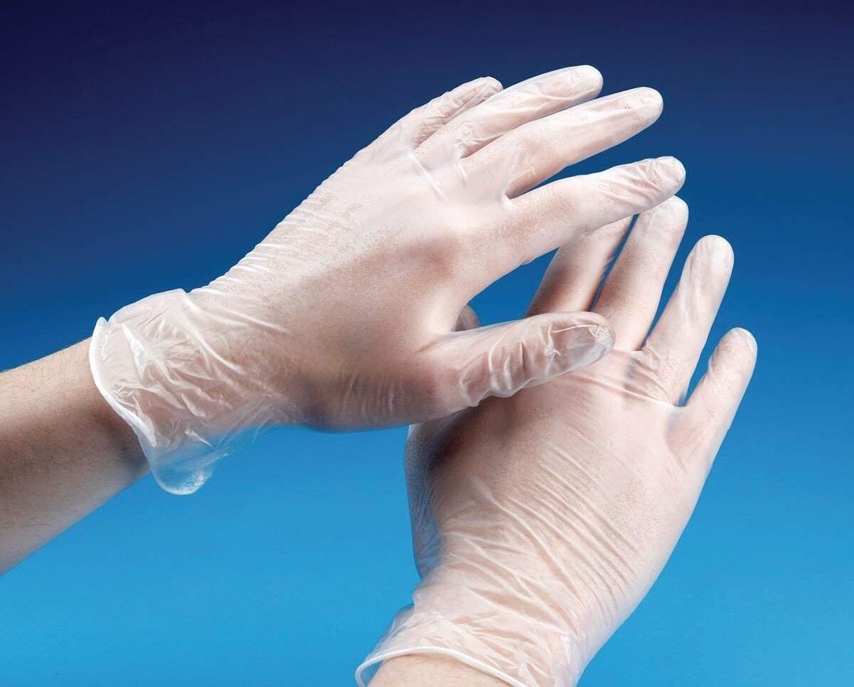 Disposable Vinyl Gloves Powder Latex Free Work Strong Tattoo Food BOX 100-Medium