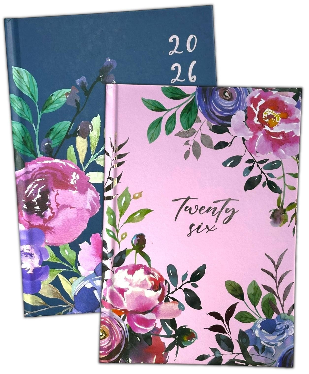 2026 A6 /Slim /A5 Week to View Organiser Full Year Planner Vintage Floral Cover