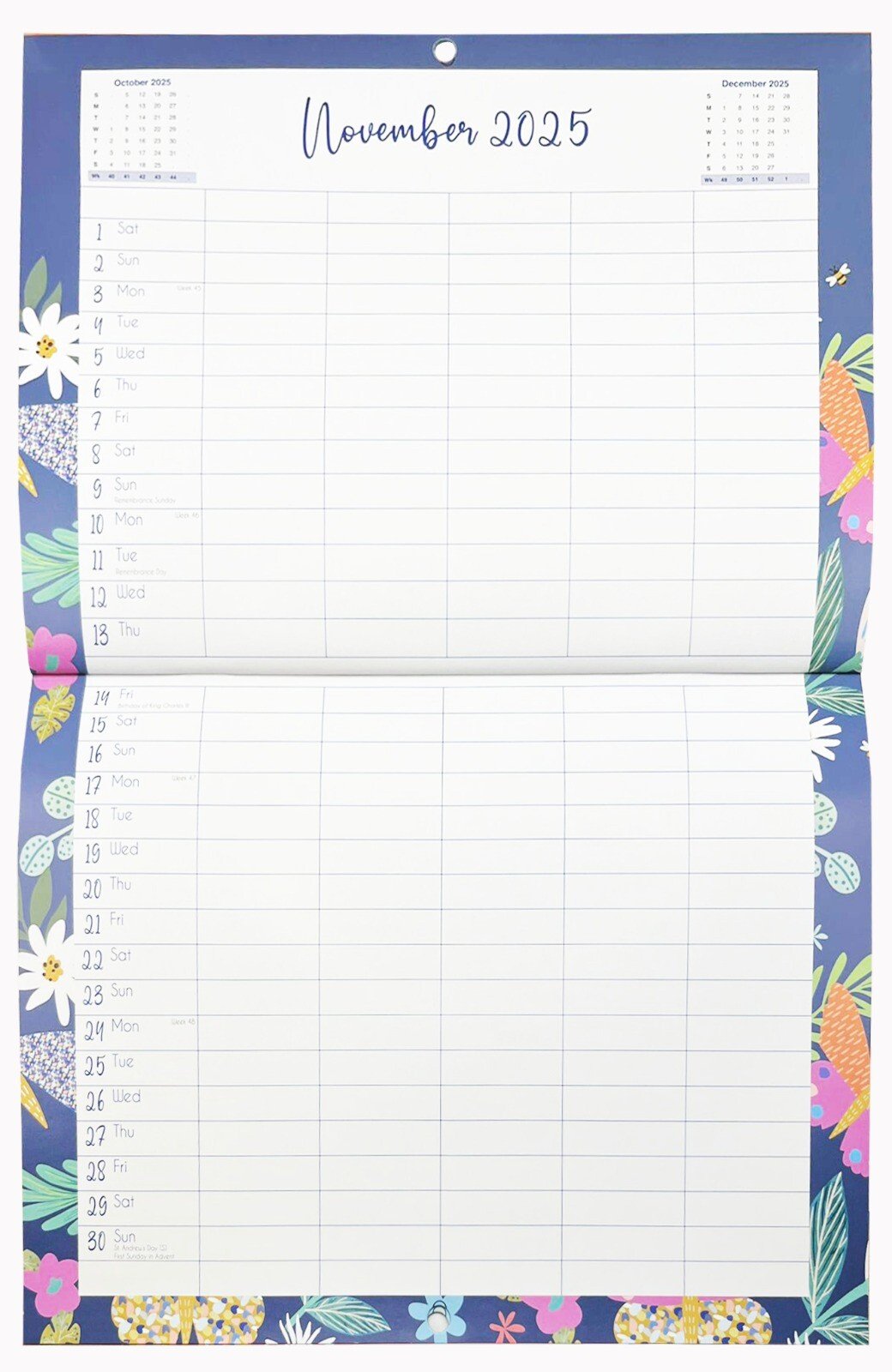 2026 Family Calendar A3 Folded Planner 5 Column One Month To View Organiser Home