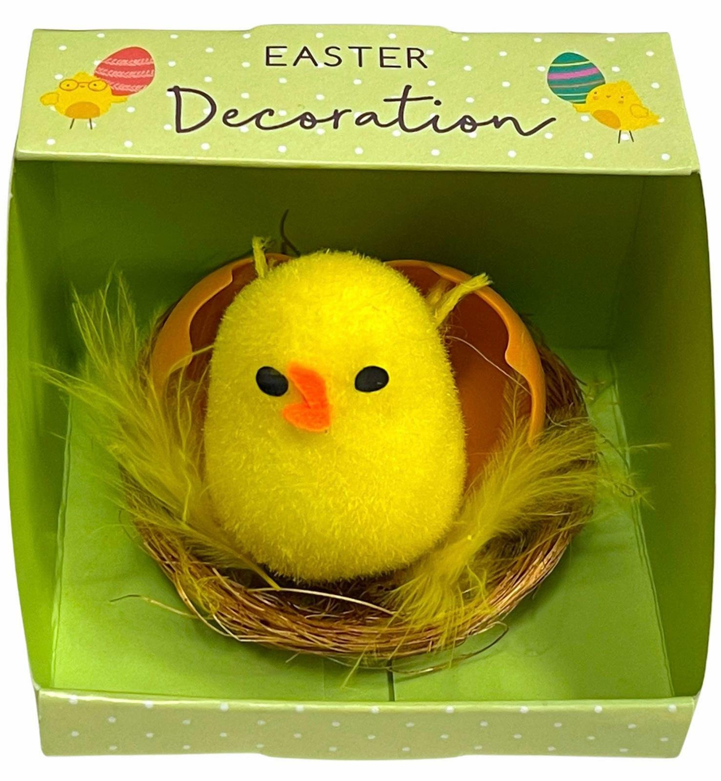 4 Pcs Easter Nest Chicks & Eggs Easter Home Party Décor Mini Artificial Gift Set