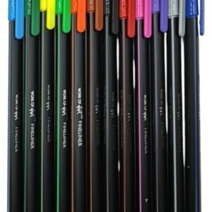 12pck Drawing Pen Fine liner ULTRA FINE Line Pen in 12 Colours Extra Fine Tip