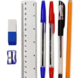 7pk School Stationery Set for Kids Stationary Pencil Sharpener Eraser Rubber UK