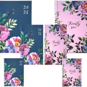 2026 Slim Pocket A5 Week to View Vintage Floral Family Organiser Diary Office