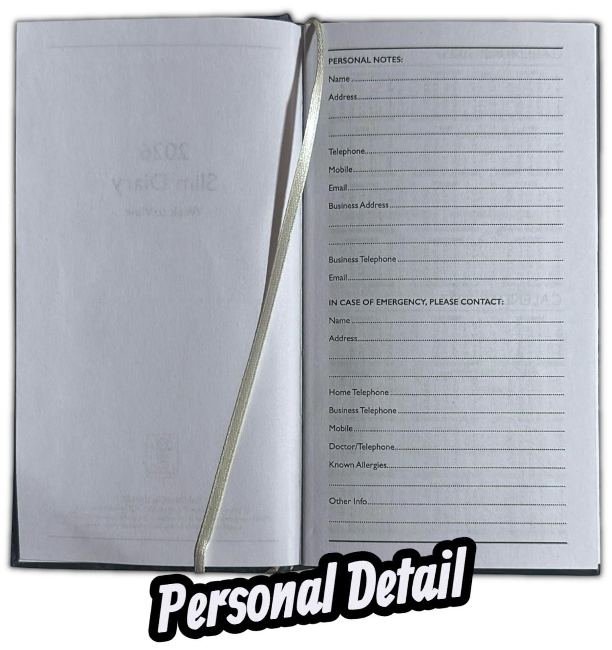 2026 Slim Pocket A5 Week to View Vintage Floral Family Organiser Diary Office